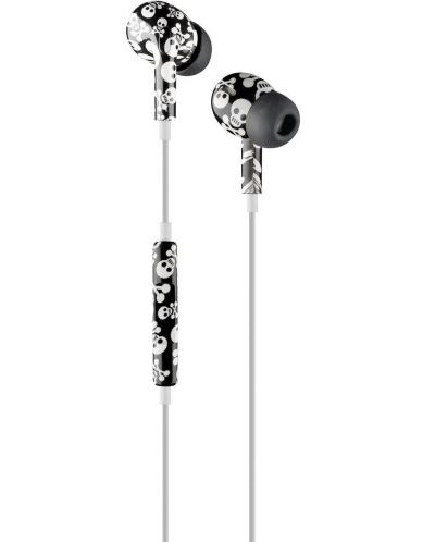 Slušalice s mikrofonom Cellularline - Music Sound Sculls, crno/bijele - 1